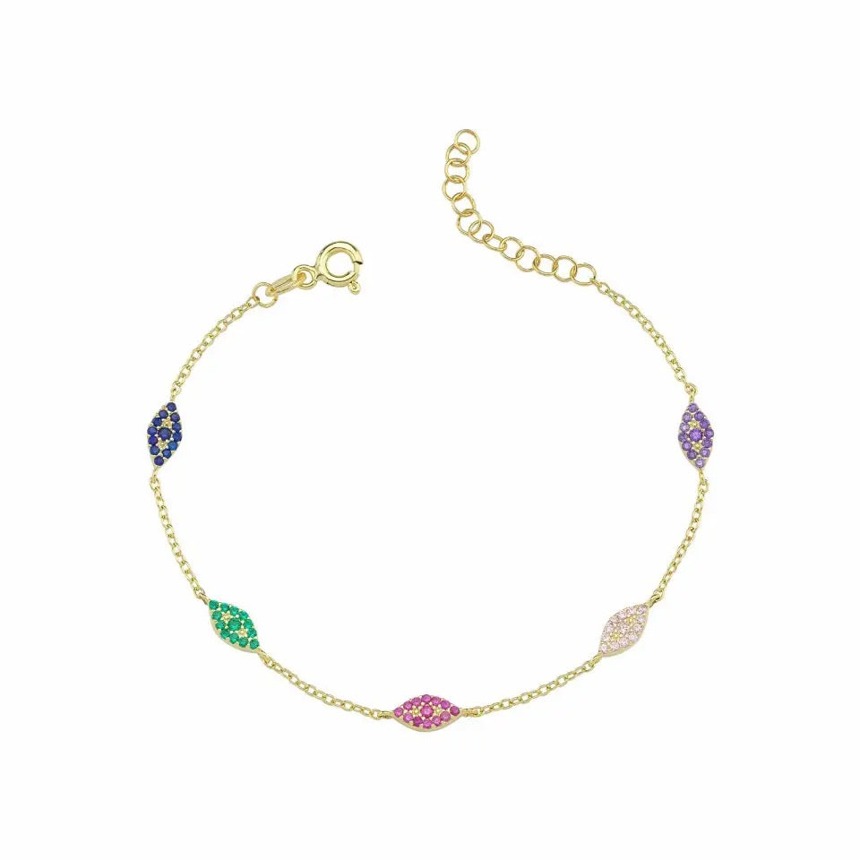 Multi Colour Eye Bracelet