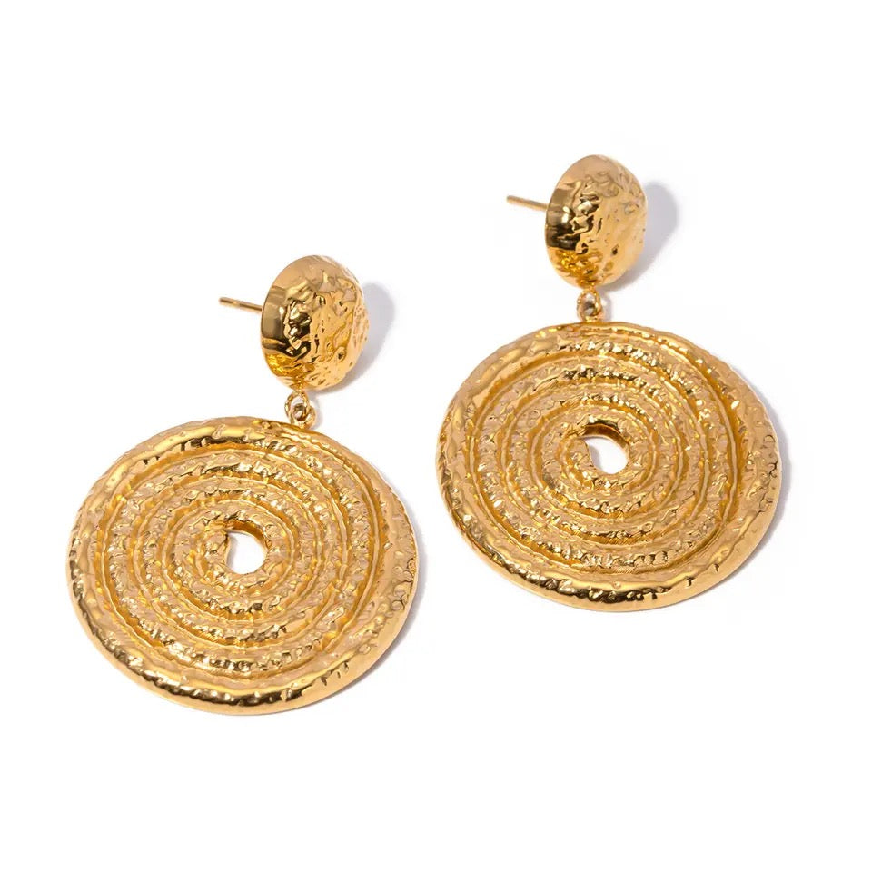 Golden Swirl Earrings