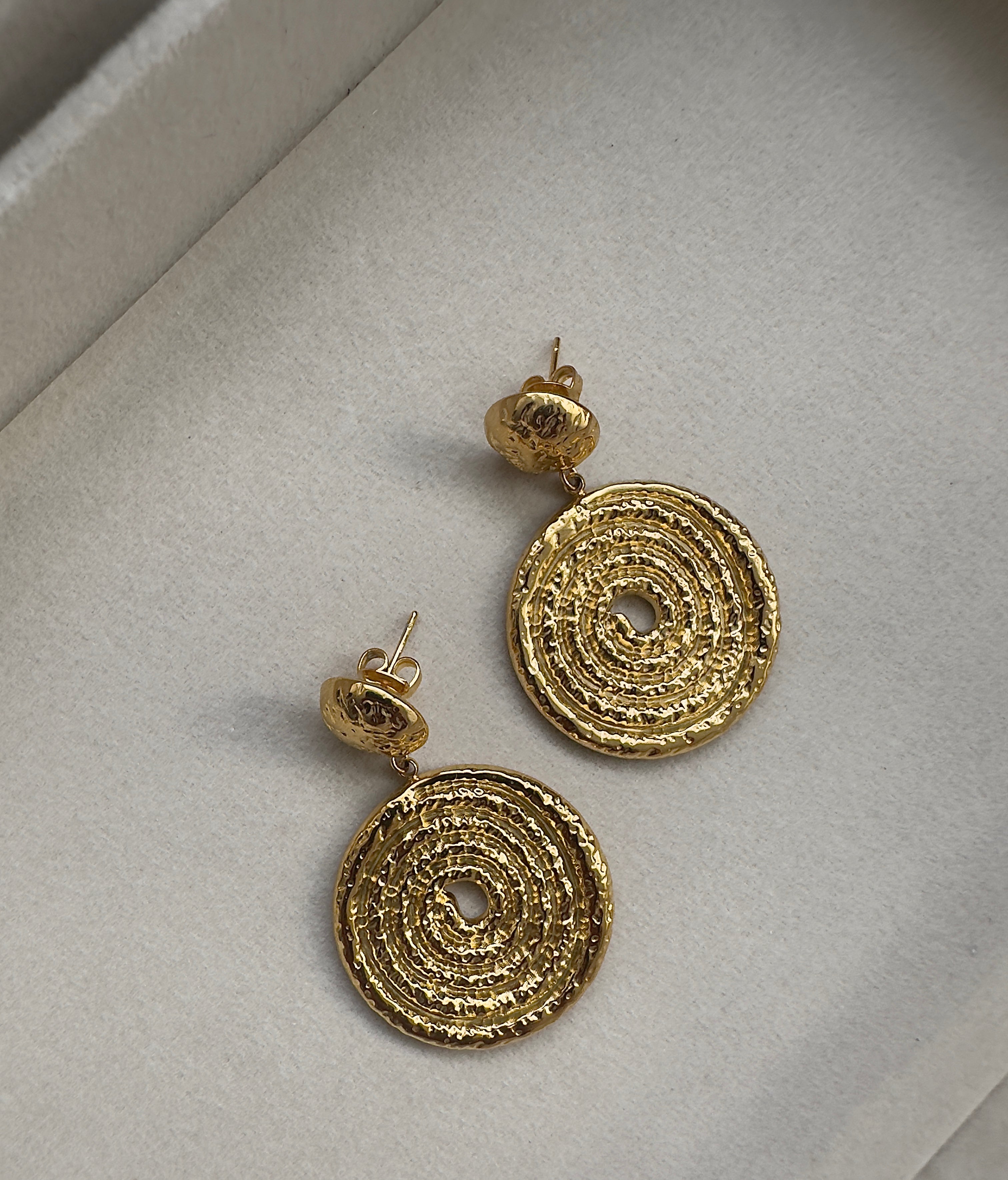 Golden Swirl Earrings