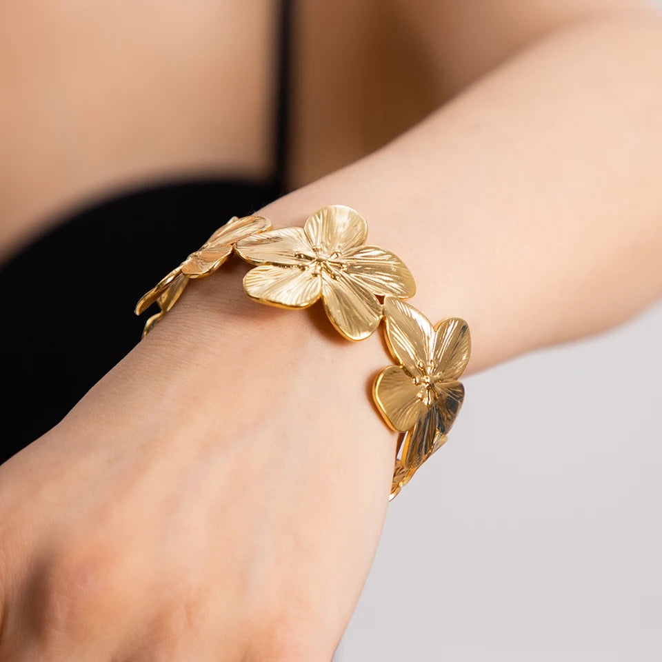 Floral Cuff Bracelet